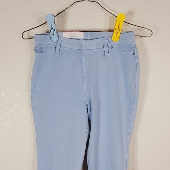 Time And Tru Womens XS Extra Small Stretch Fitted Capri Pants Light Blue - Picture 6 of 7
